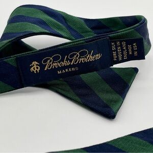 Brooks Brothers Green and Blue Striped Silk Tie - the original adjustable tie!